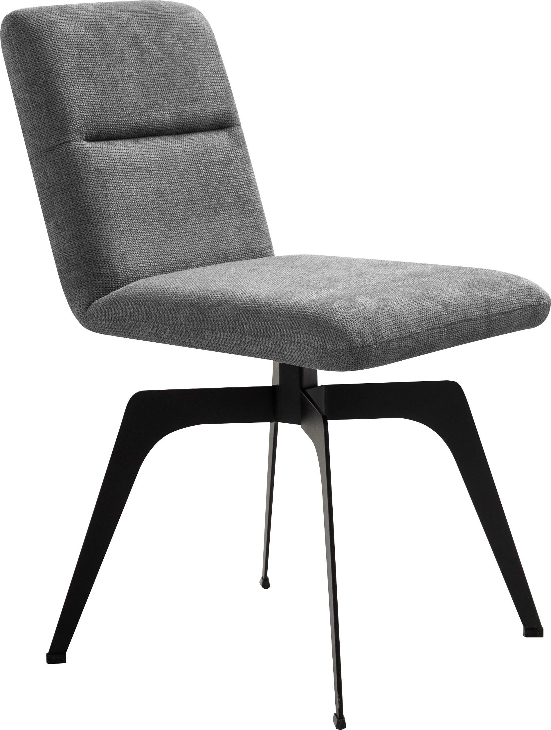 Home affaire Polsterstuhl Erin (Set, 1 St), mit Bezug aus Strukturstoff und Metallgestell