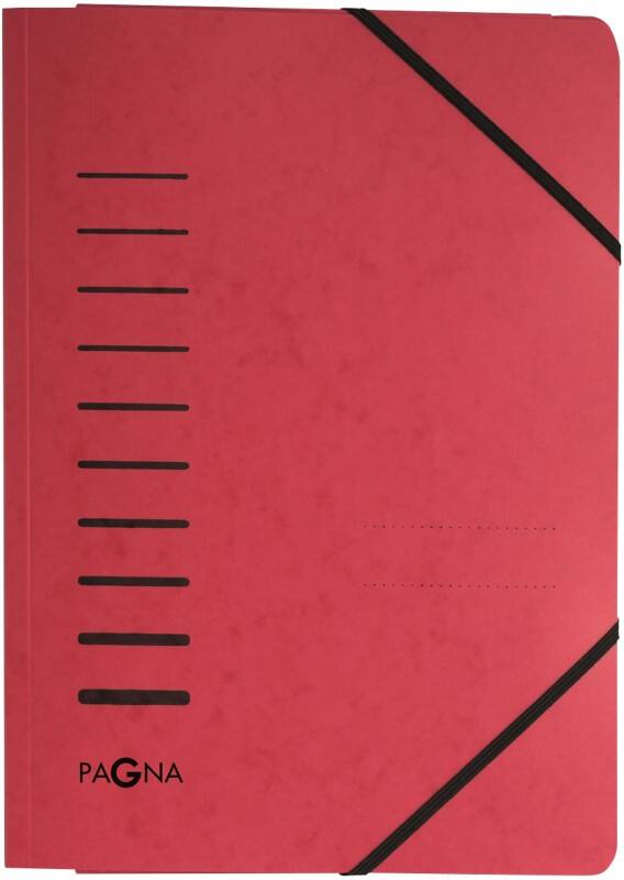 Ordnungsmappe PAGNA 24007-01 Pressspan Gummiband 23 (B) x 0,3 (T) x 32 (H) cm Rot