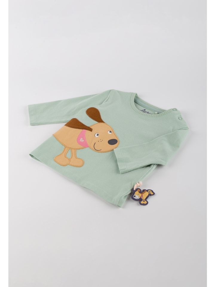 Sigikid Langarmshirt Funny Dog in Grün günstig kaufen