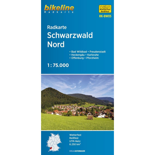Bikeline Radkarte Schwarzwald Nord 1 : 75 000 - Fahrradkarte