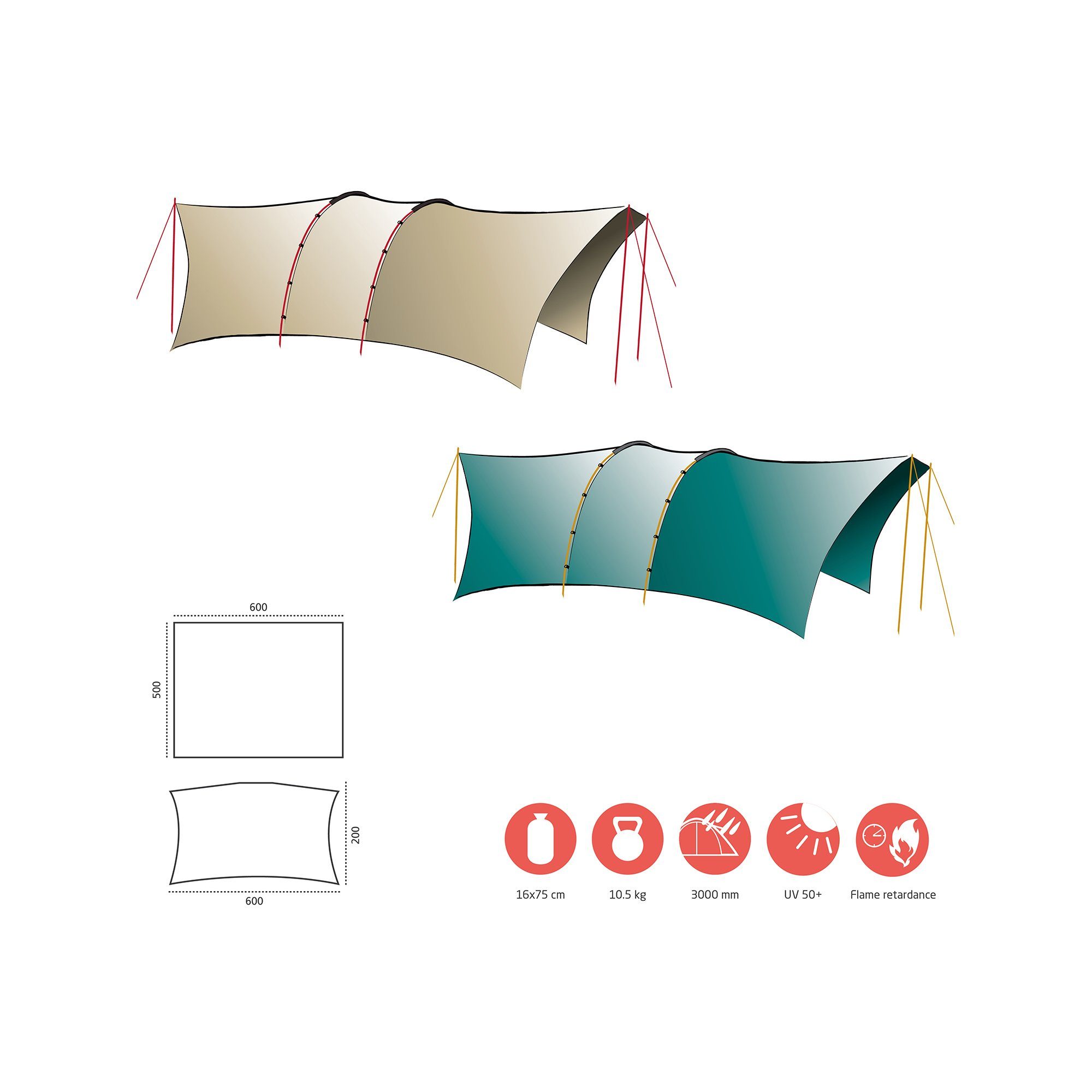 GRAND CANYON Tarp-Zelt TAHUTA SHELTER 5