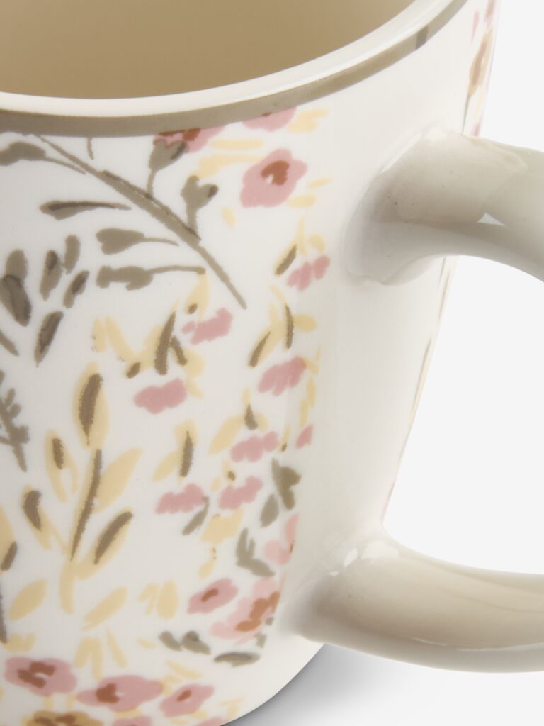 Caneca EMIL Ø8xH10cm 35cl com flores