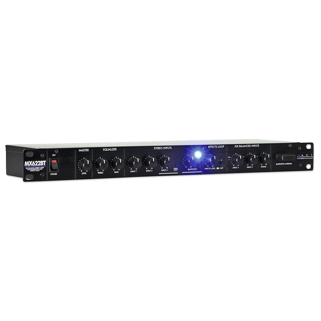 Art Audio Mischpult ART MX622BT 6-Kanal-Stereo-Mixer mit XLR Kabel