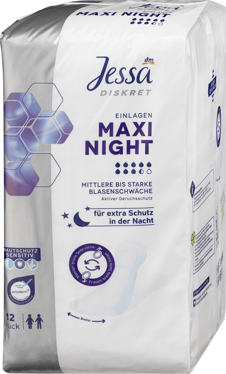 Einlagen Inkontinenz Maxi Nacht, Vorteilspack (12x8 St), 96 St