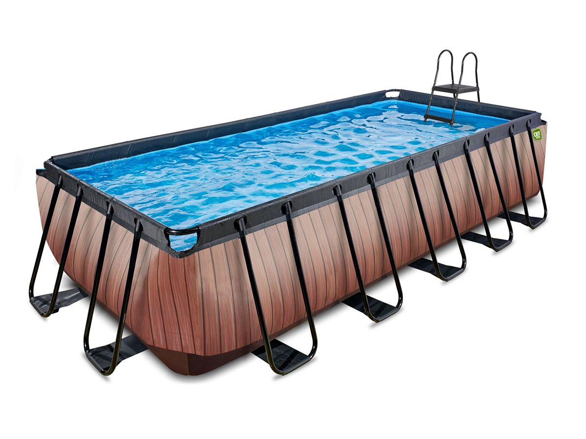 EXIT Holz 540 x 250 x 122 pool mit Sandfilterpumpe & Stufen