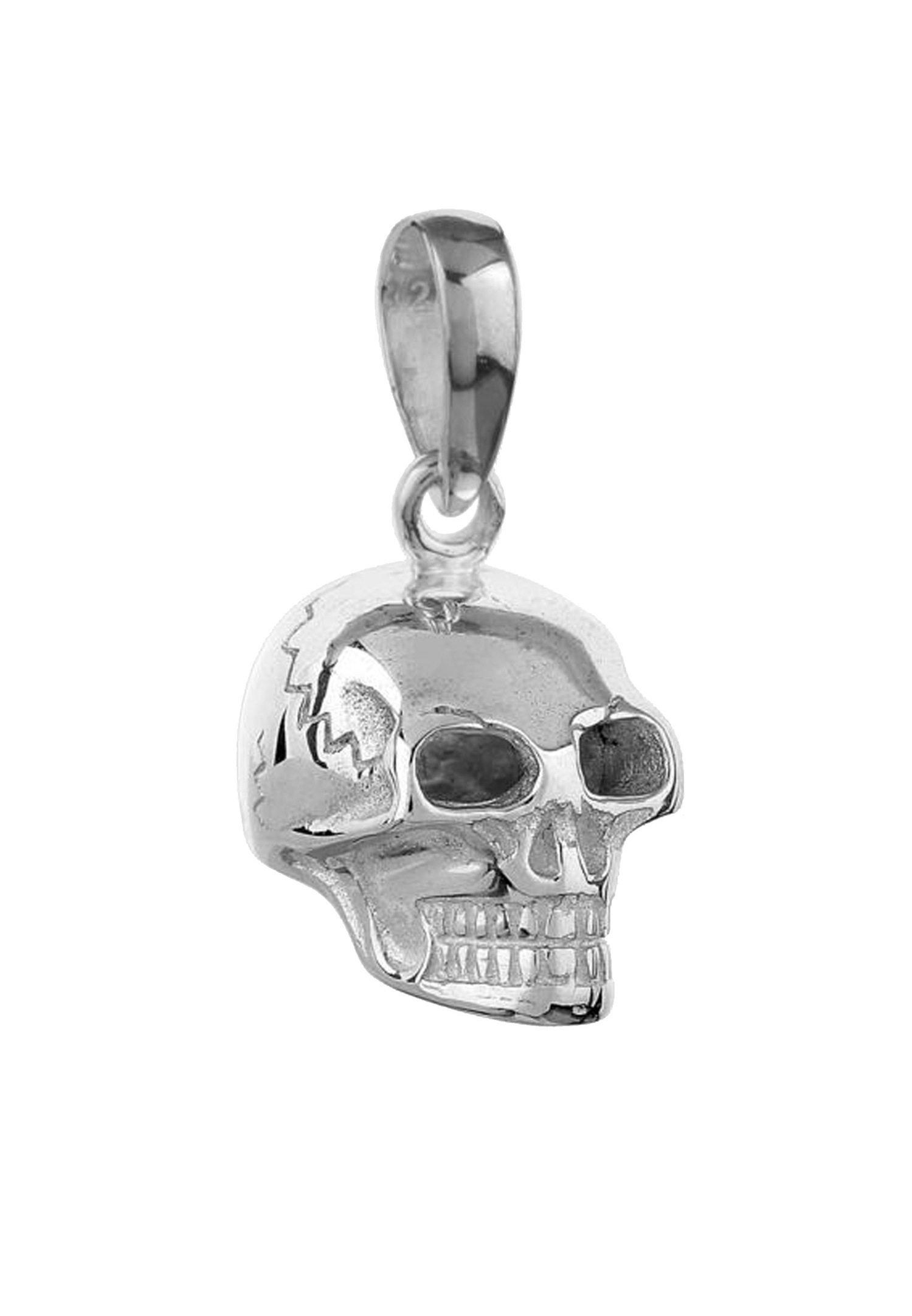 Pendentif crâne de style gothique pour homme KUZZOI en argent sterling 925