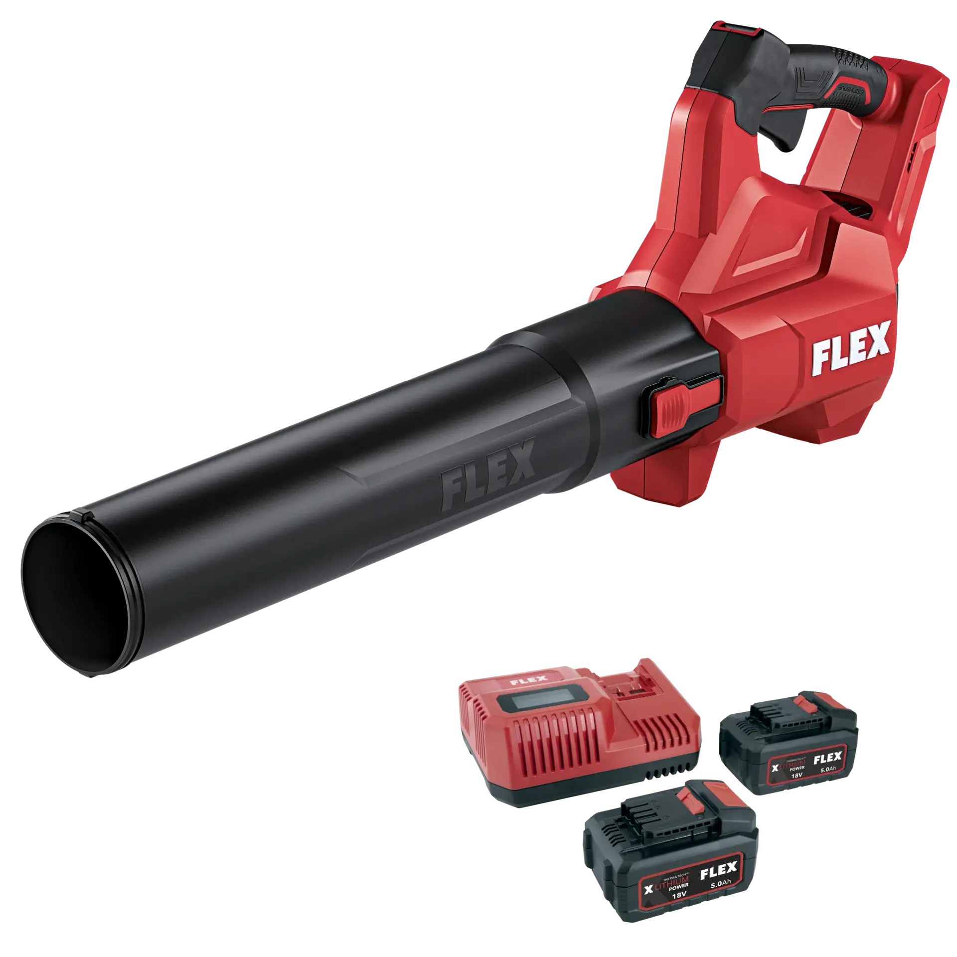 Flex-tools 535134 GVL 790 18-EC + P-SET 55 R Akku-Laubbläser 18V 5,0Ah Li-Ion