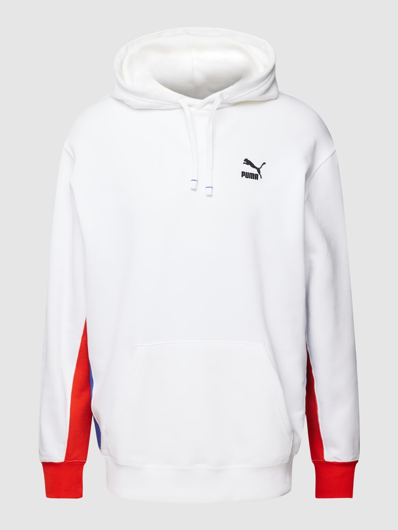 Hoodie mit Känguru-Tasche in weiß