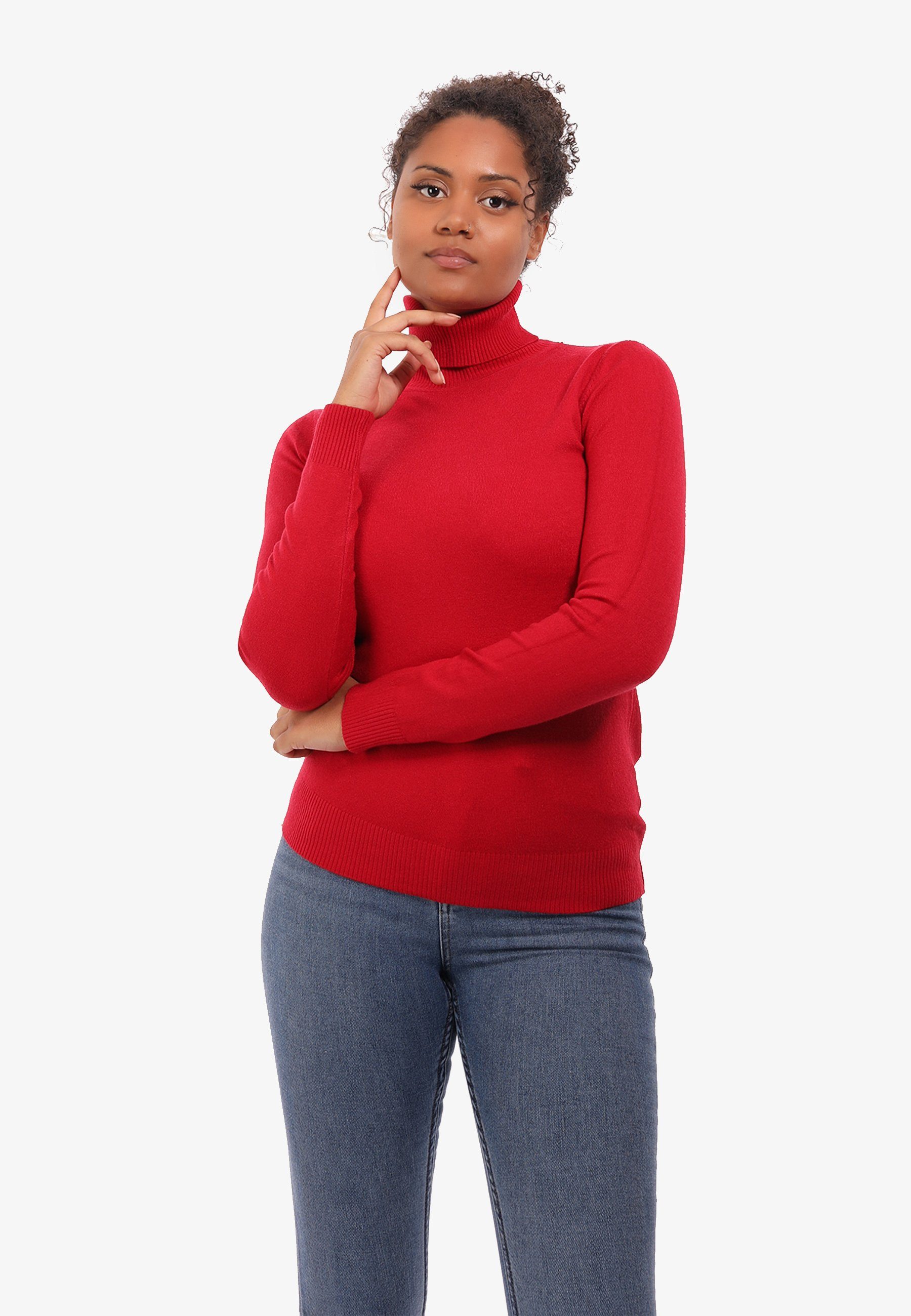 YC Fashion & Style Rollkragenpullover Basic Rollkragen Pullover Casual Rolli Freizeit Elegant (1-tlg) casual