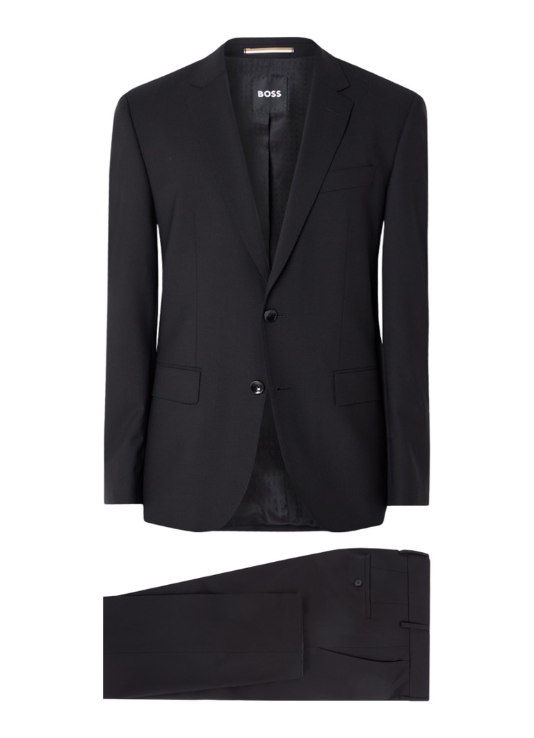 HUGO BOSS Slim fit divdaļīgs uzvalks no neapstrādātas vilnas