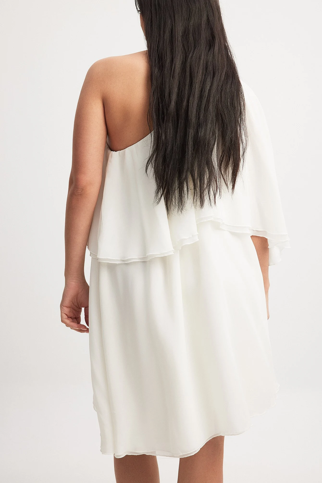 Asymmetrisches One-Shoulder-Minikleid aus Chiffon