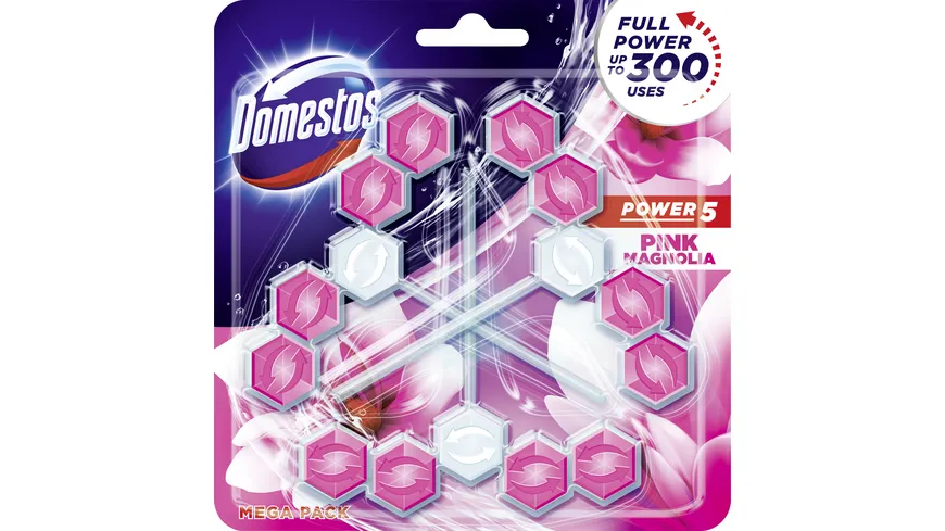 Domestos Power 5 WC-Stein Pinke Magnolie 165 g