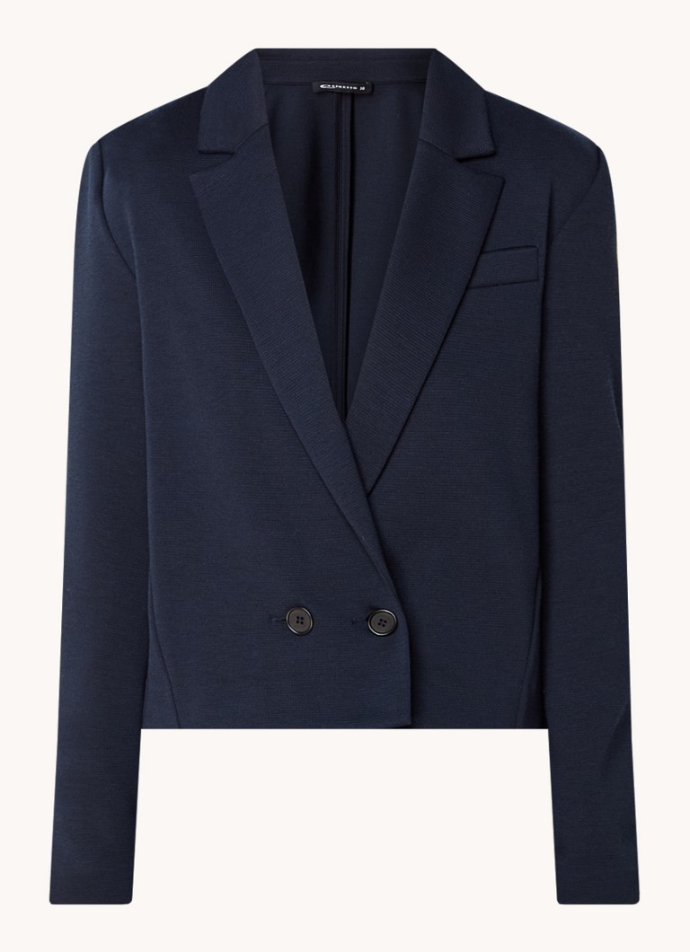 Expresso Double-breasted structured jersey blazer
