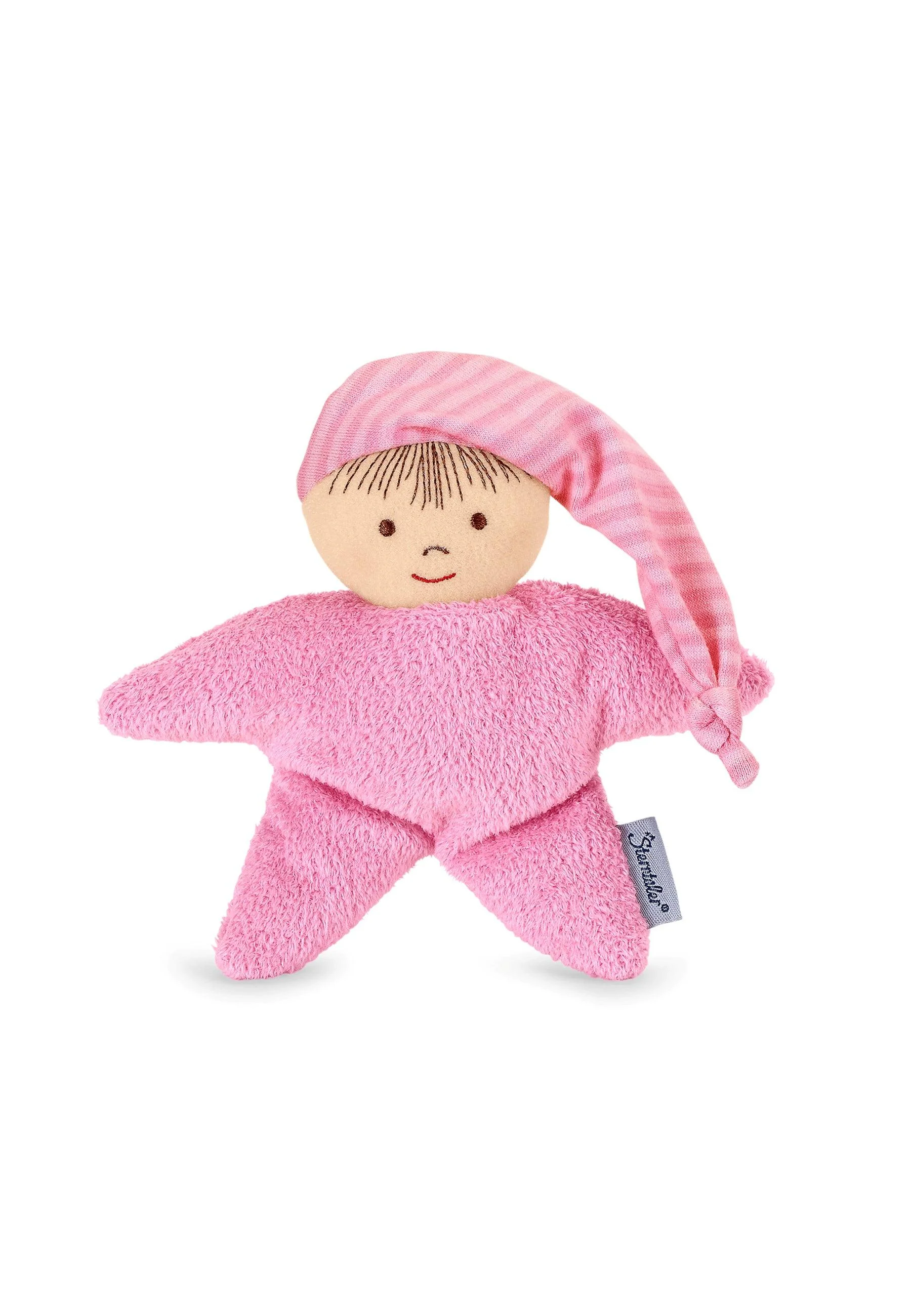 Spielpuppe mit Zipfelmütze in Rosa, 16 cm
