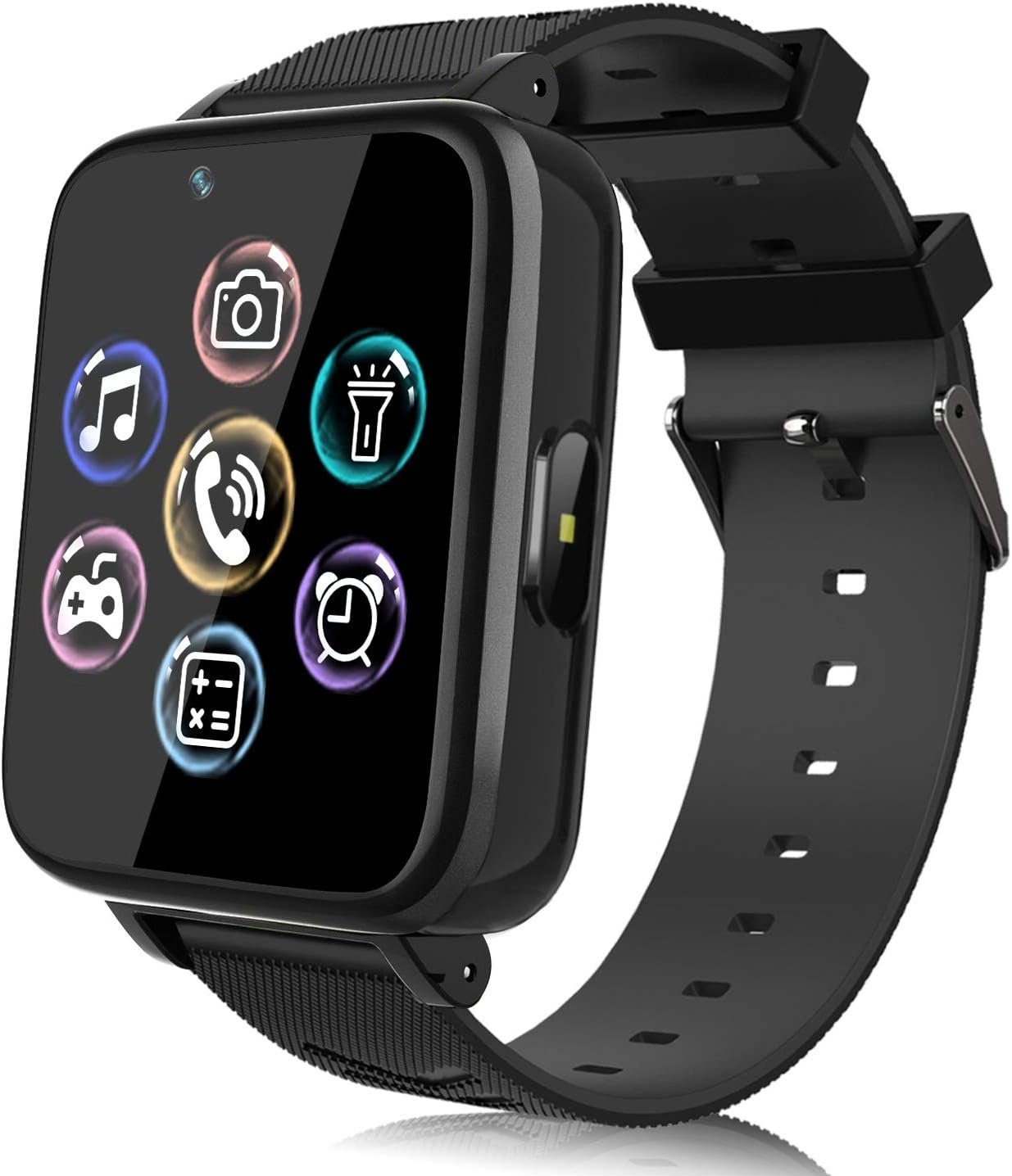 Igreeman Smartwatch (1,54 Zoll), für Kinder Telefon mit Anruffunktion SOS Musik Player Spiel Kamera Uhr