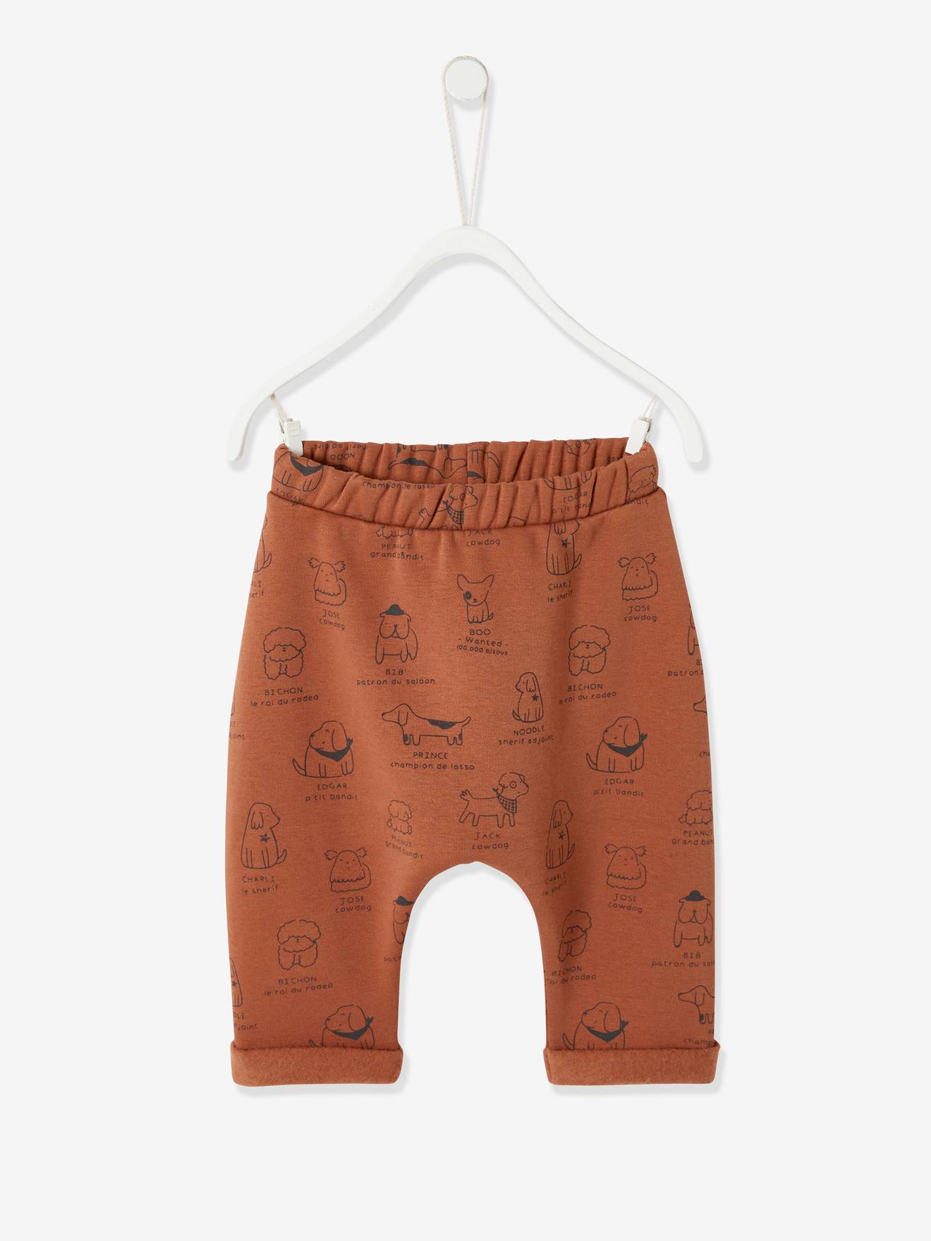 Pantalon naissance en molleton encre