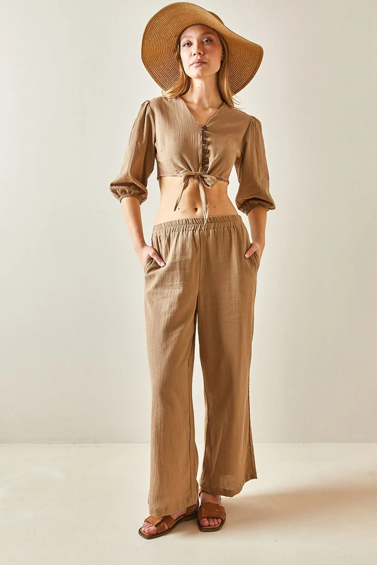XHAN  Zweiteiler - Braun - Regular Fit