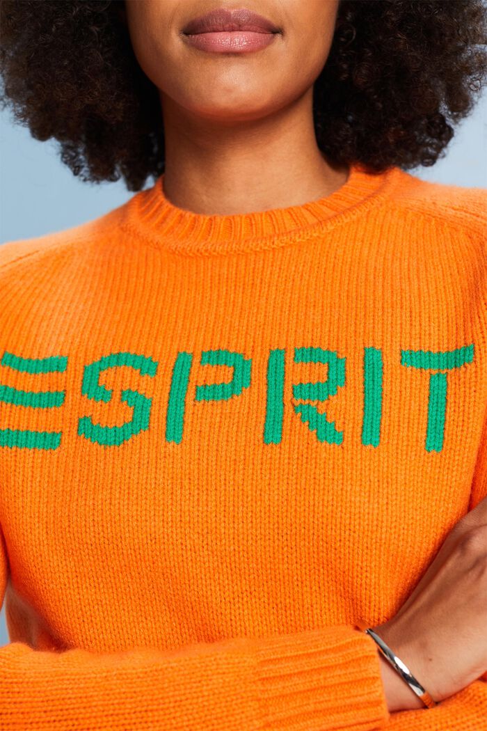 Logo-Pullover aus Wolle und Kaschmir