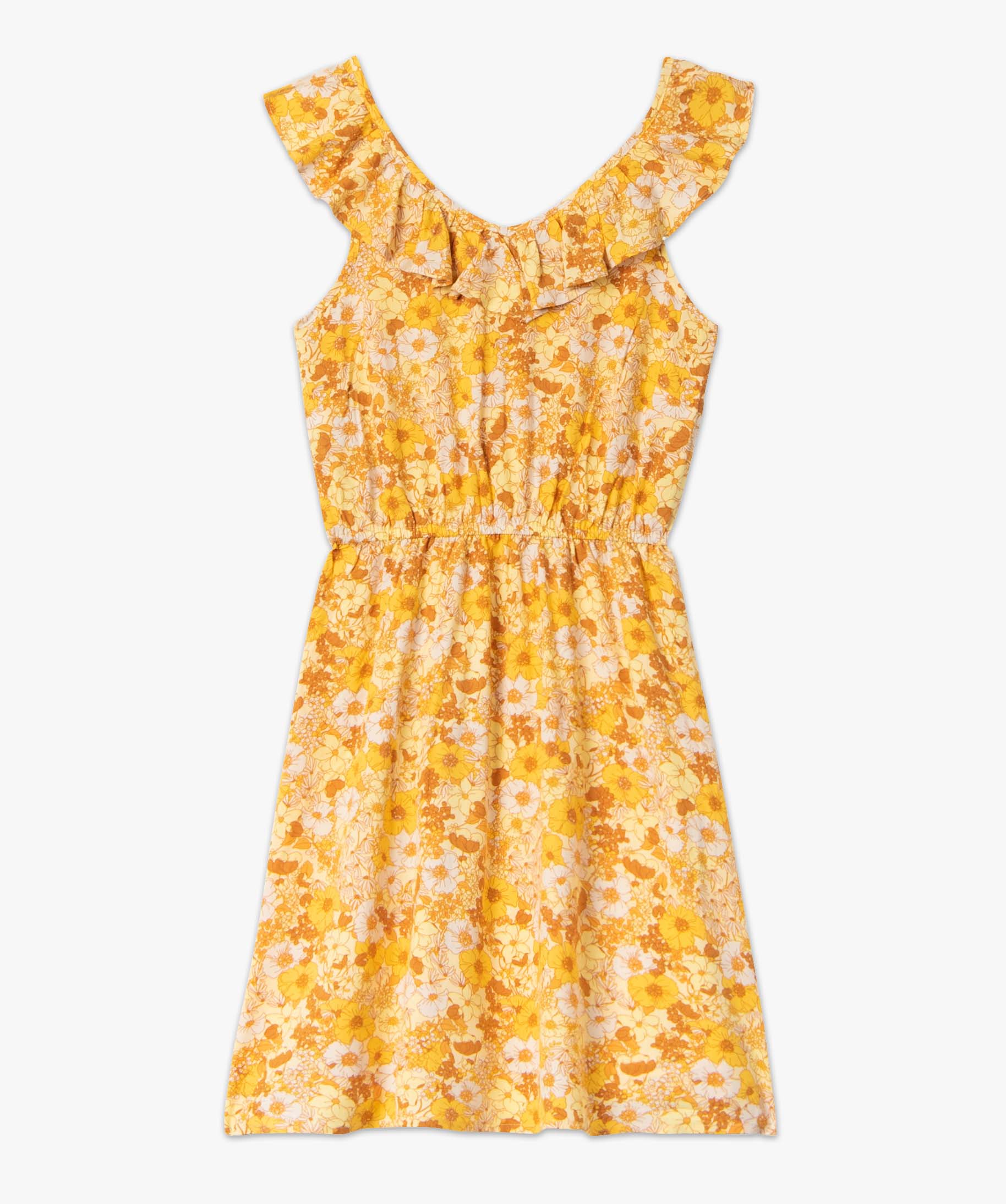 Robe femme à motifs exotiques avec double encolure V imprime | GEMO