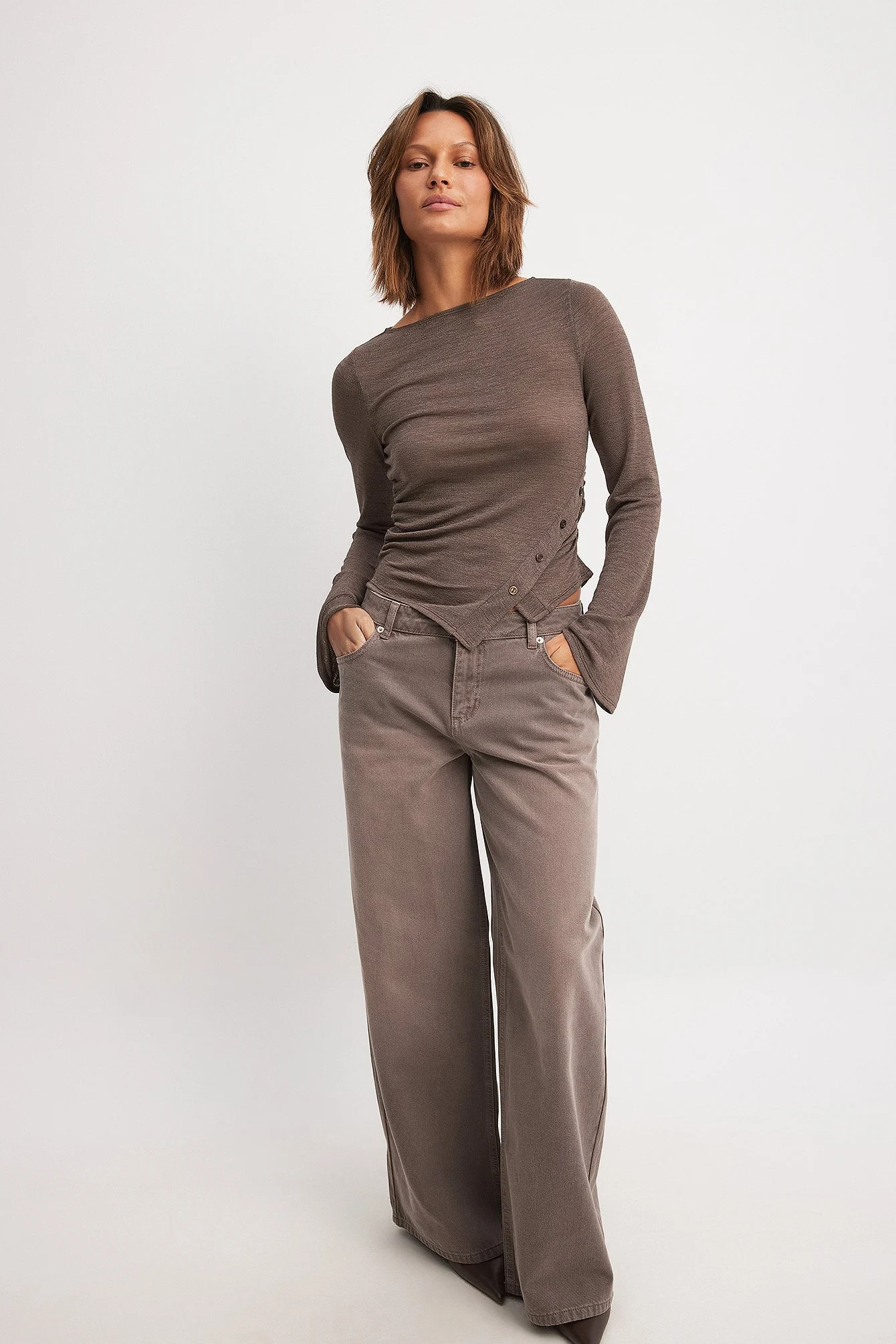 Lockere Jeans mit mittlerer Taille
