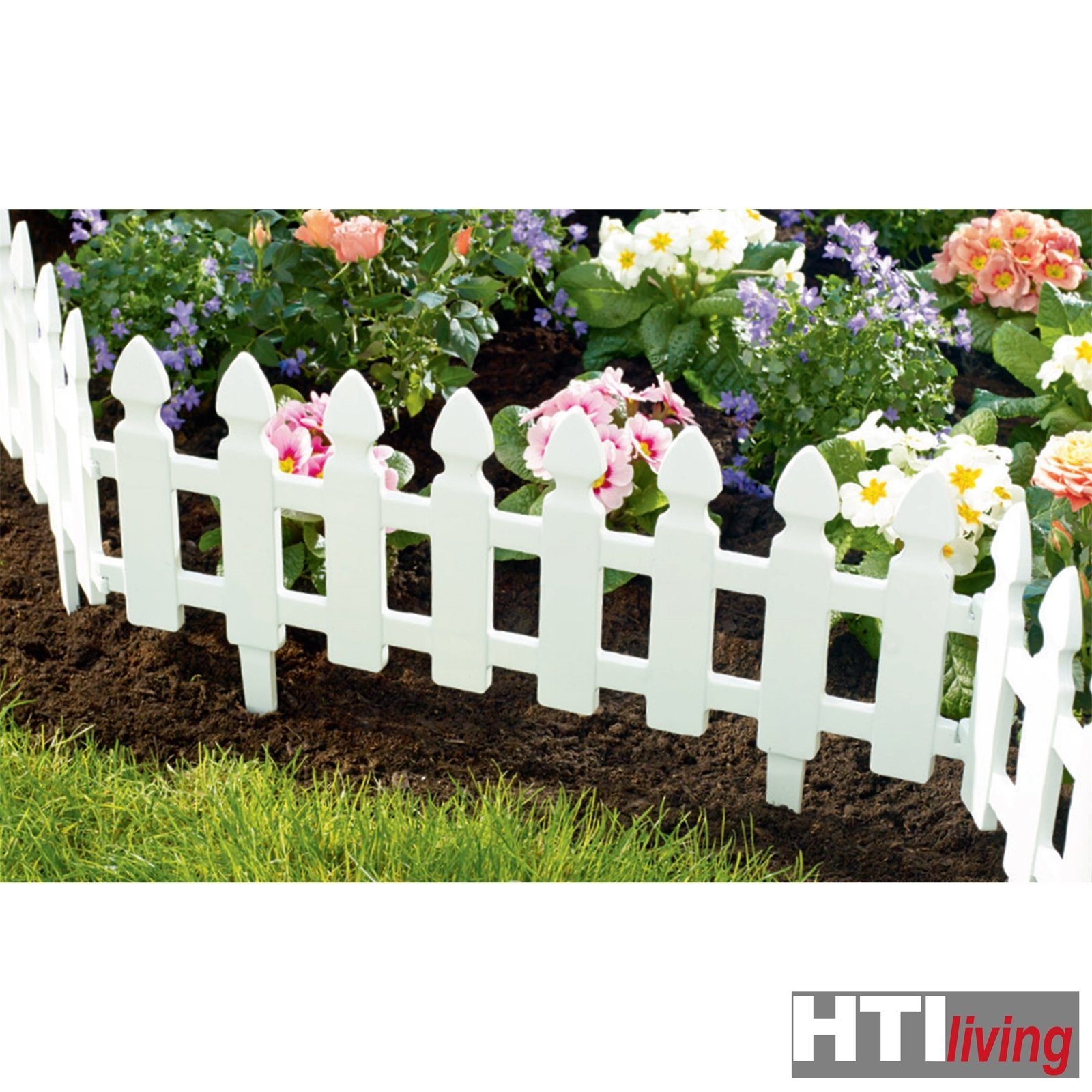 HTI-Living Beetbegrenzung Zierzaun Palisade Nessa, Beeteinfassung Beetbegrenzung