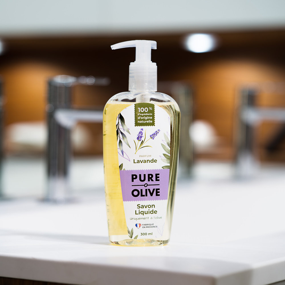 pure olive Savon liquide 100% olive parfum lavande Savon liquide