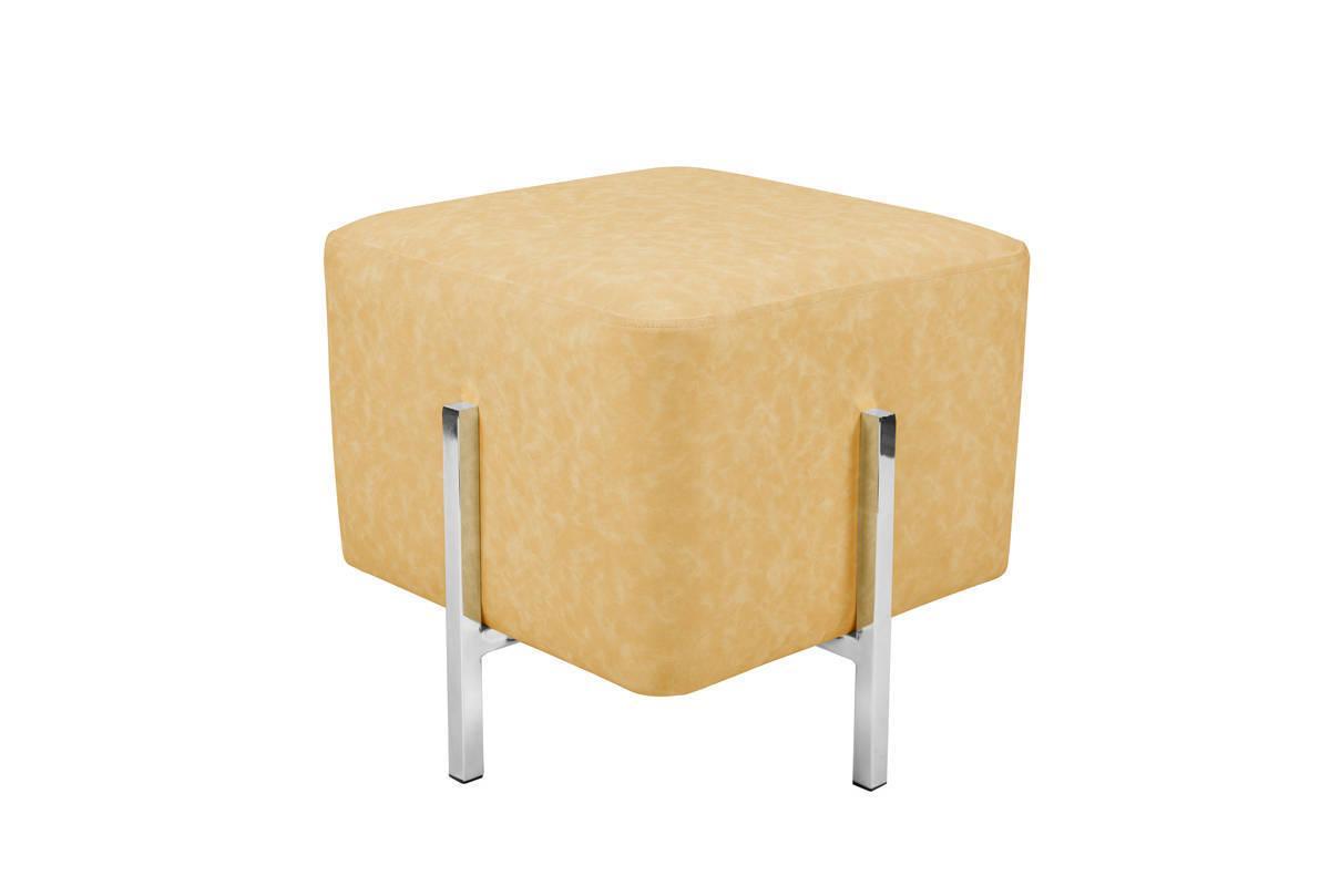 Kayoom Pouf / Hocker Lizia 110 Gelb / Silber