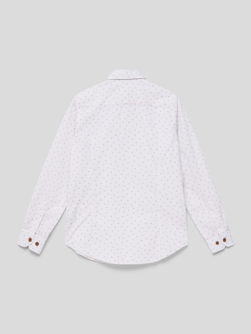 Hemd mit Allover-Muster in beige