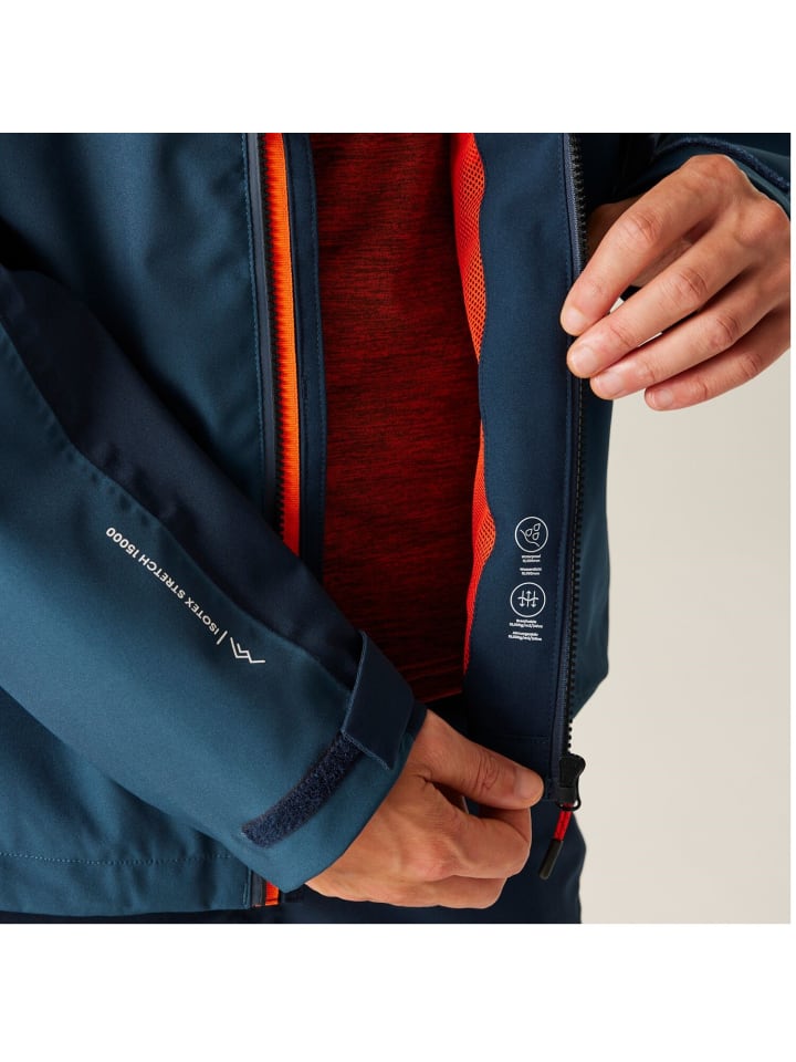 Regatta Bosfield III Regenjacke / Outdoorjacke  in Blau günstig kaufen