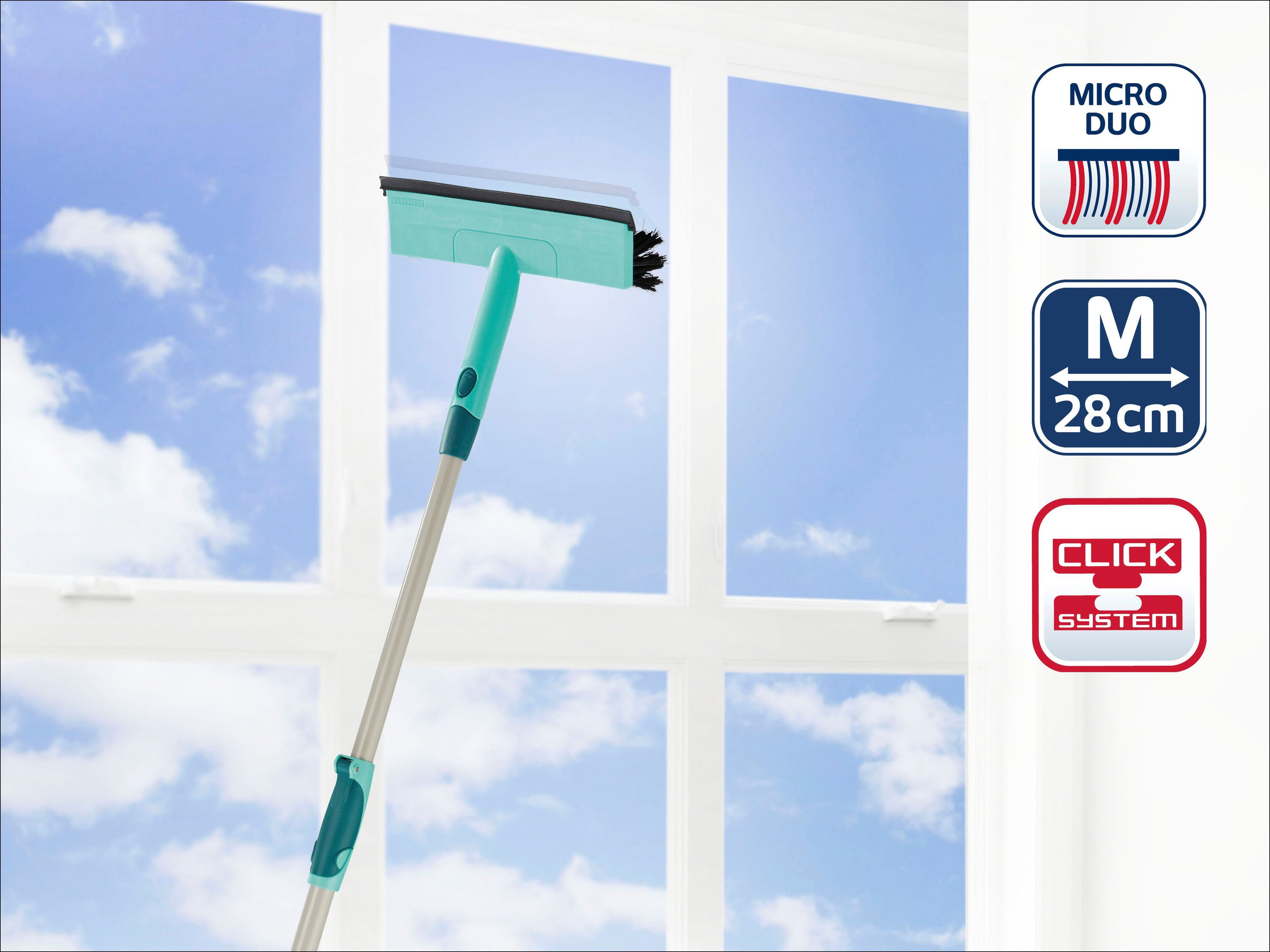 Leifheit Wasserabzieher Fensterwischer Brush Window Cleaner Telescope 200