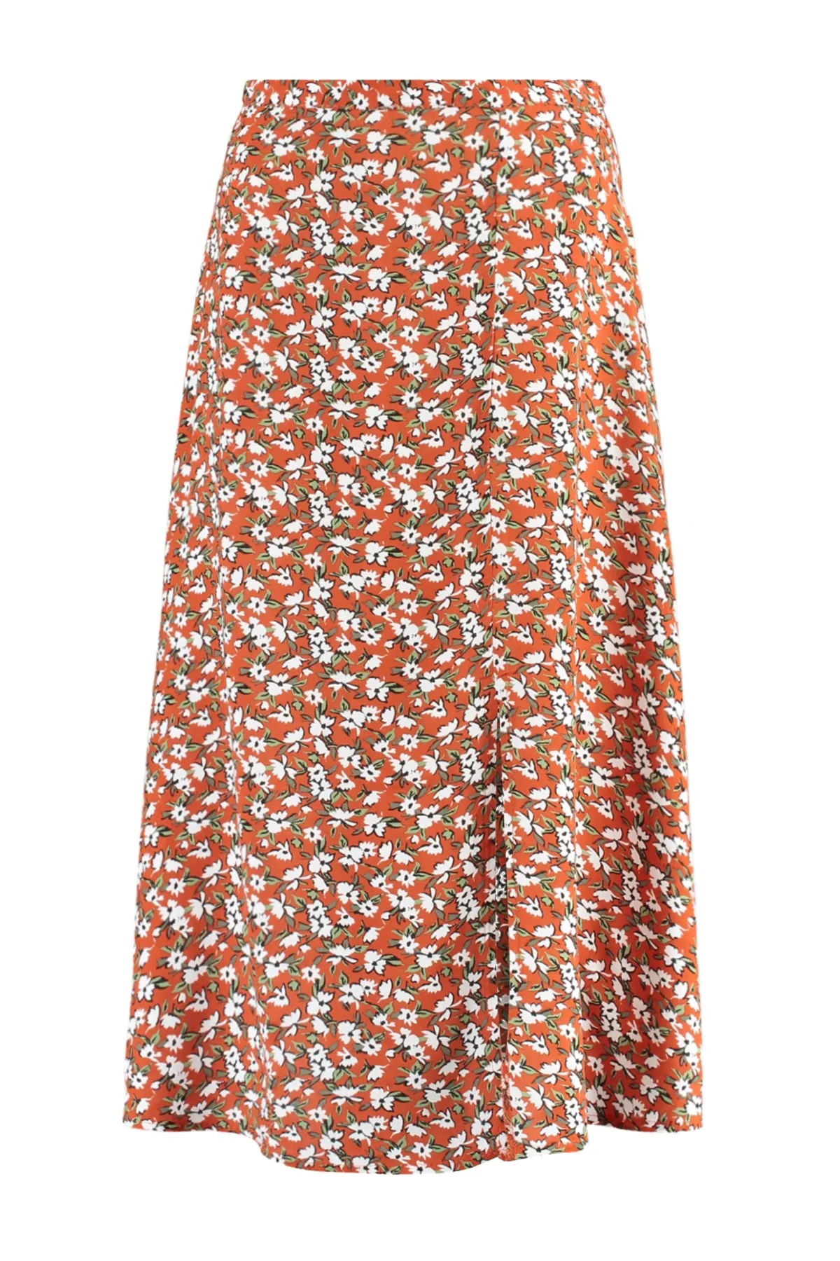 Trendyol Collection  Gewebter Midirock aus Viskosestoff mit Blumenmuster und Fliesenschlitzen TWOSS20ET0230
