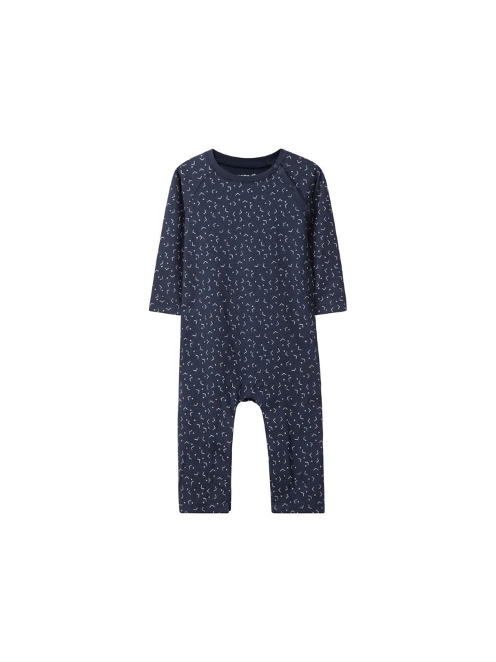 name it Unisex Baby Schlafstrampler mit Allover Print in Blau günstig kaufen