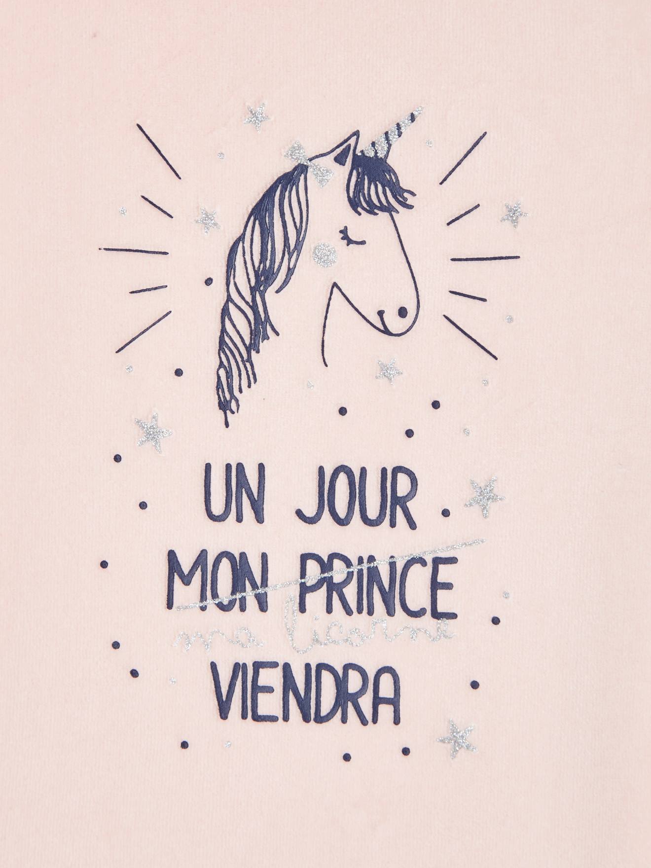 Lot de 2 pyjamas en velours fille licorne BASICS rose