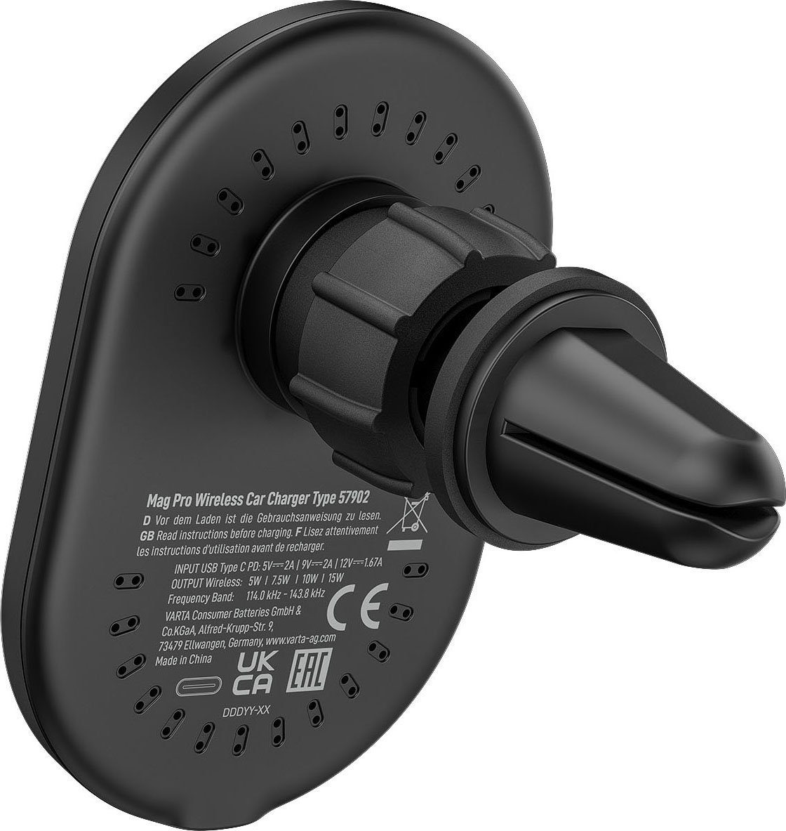 VARTA Mag Pro Wireless Car Autobatterie-Ladegerät