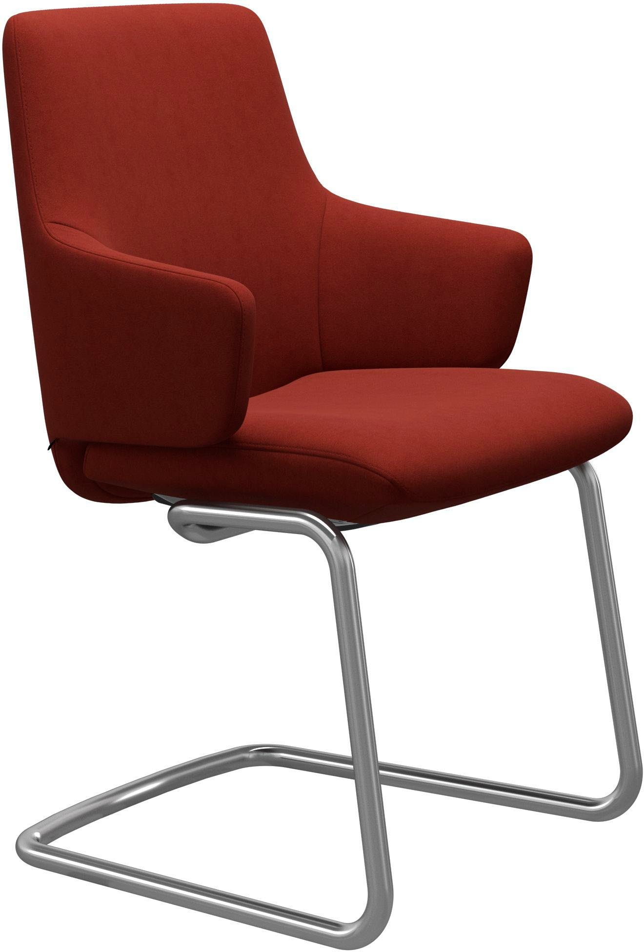 Stressless® Polsterstuhl Laurel, Low Back mit Armlehne, Größe L, mit Beinen aus Stahl in Schwarz matt