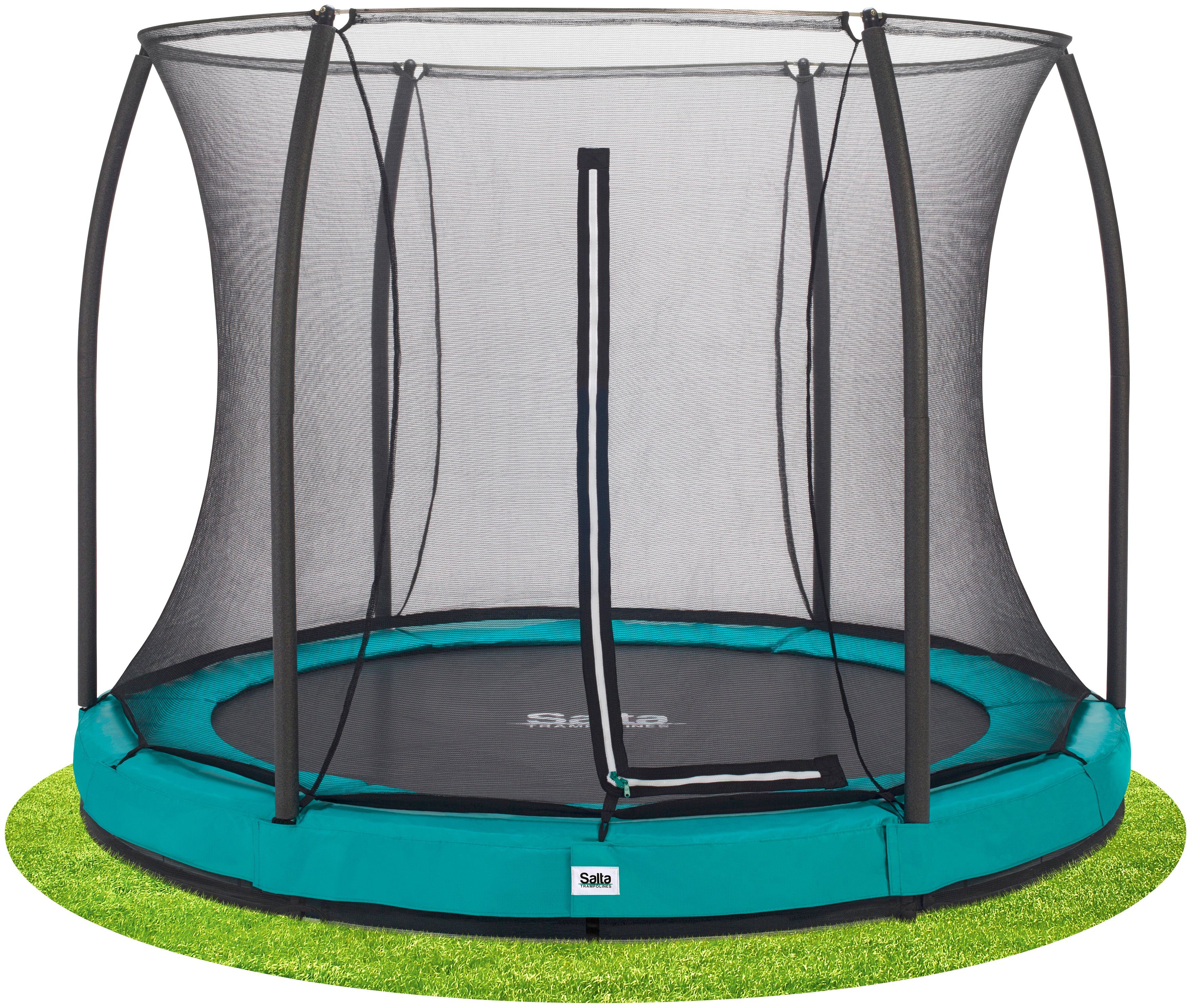 Salta Gartentrampolin Comfort Edition Ground, Ø 213 cm, Schutzrand grün