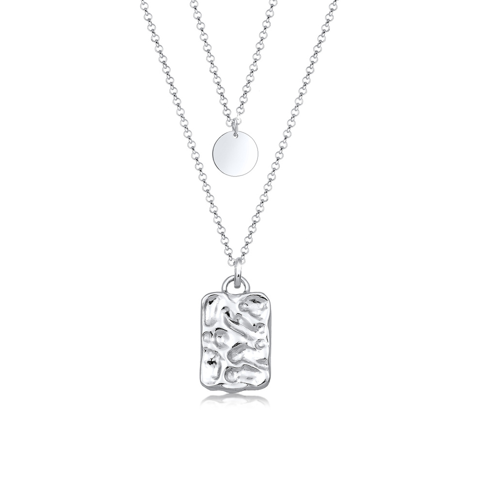 Elli Elli Collier Layer-Conception avec Geo Organique Pendentif Collier Femme-(925/100 collier
