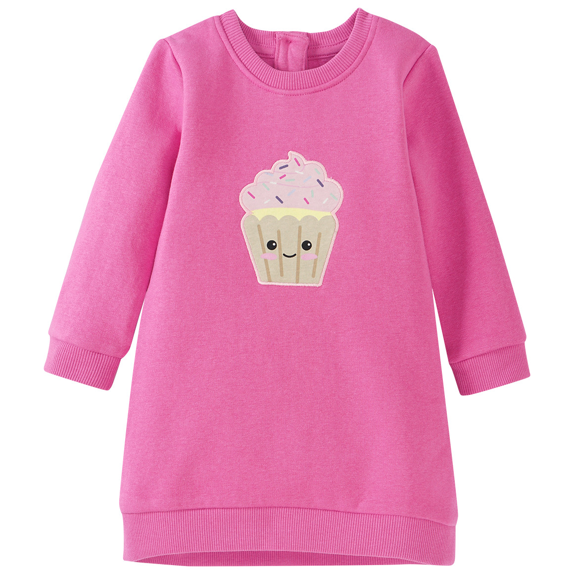 Baby Sweatkleid mit Cupcake-Applikation