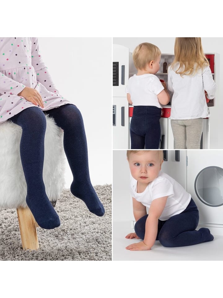 LaLoona Strumpfhose 2er Pack - Marine - in blau günstig kaufen
