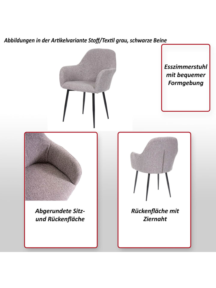 MCW 2er-Set Retro Esszimmerstuhl F18, Samt altrosa, goldene Beine günstig kaufen onesize