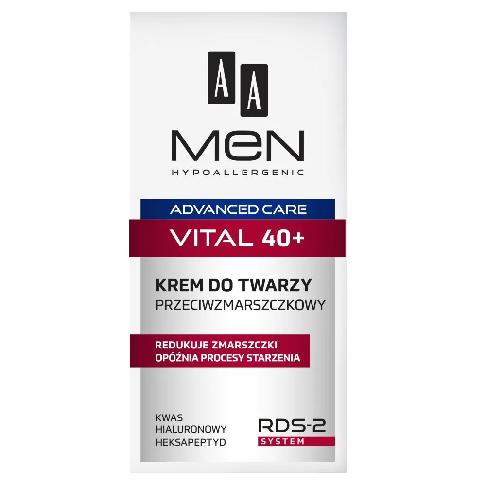 AA Men Advanced Care 40+ Vital krema za lice protiv bora