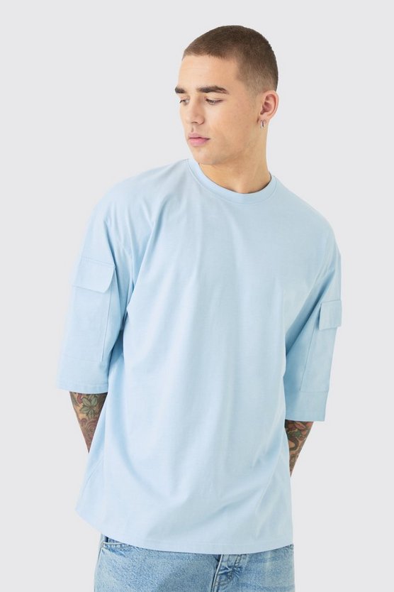 Oversize T-Shirt mit Cargo-Taschen