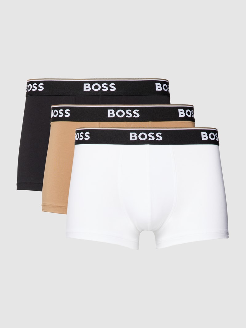 Trunks mit Label-Bund im 3er-Pack in camel