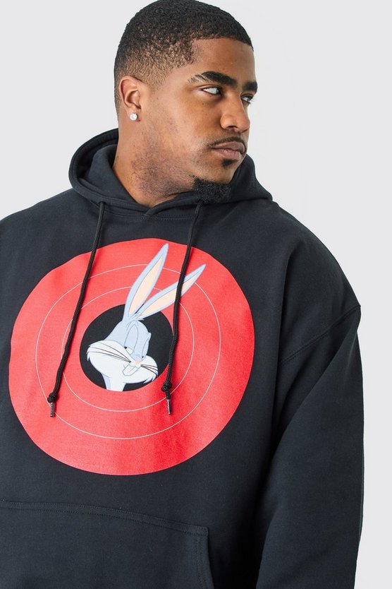 Plus Hoodie mit lizenziertem Bugs Bunny Print