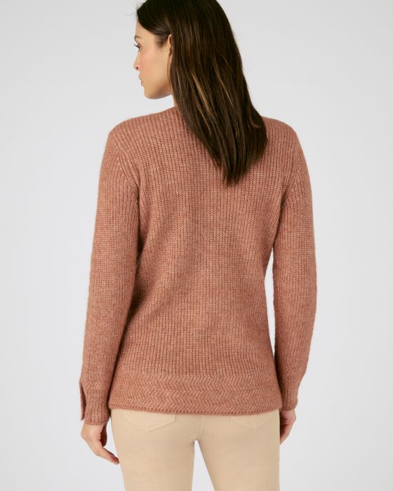 Pull maille perlée mélange alpaga