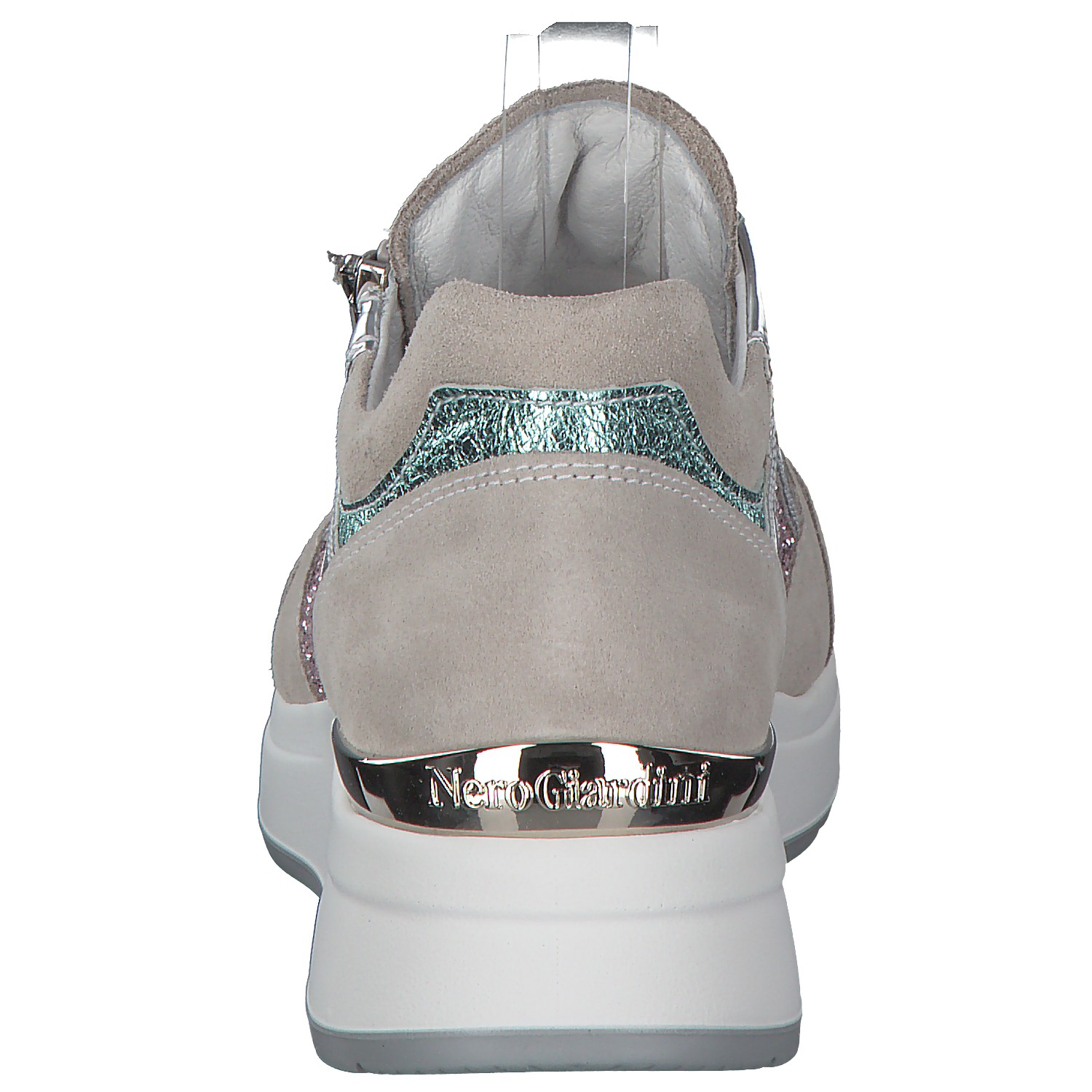 NeroGiardini E010500D, Sneakers Low, Damen, Grau (Grau/Rosa/Türkis)