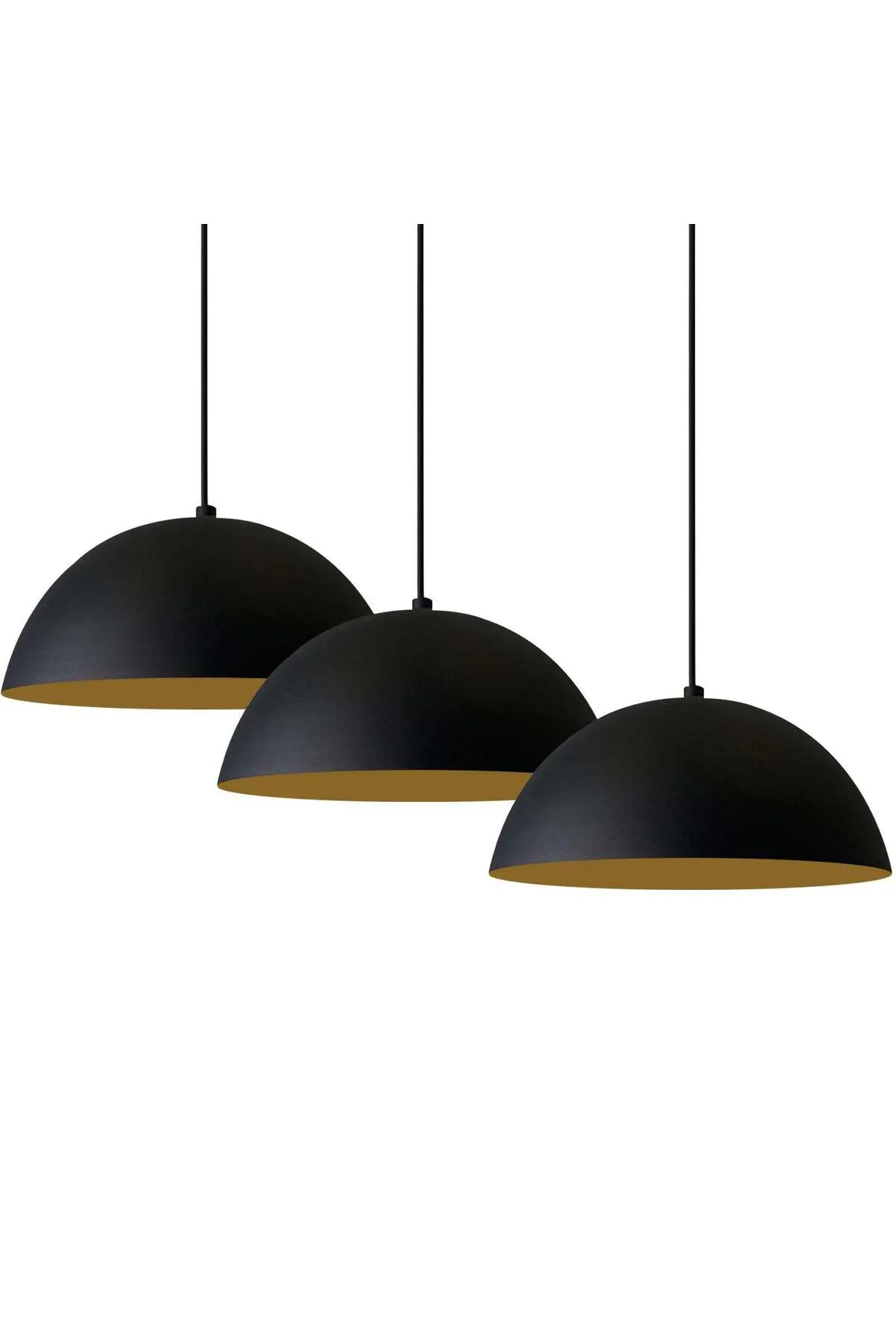 Bamyum  3x Lampe E27 Metall Hängelampe & Deckenlampe, Set aus 2-3-4 Pendellampen Hängelampe Pendelleuchte