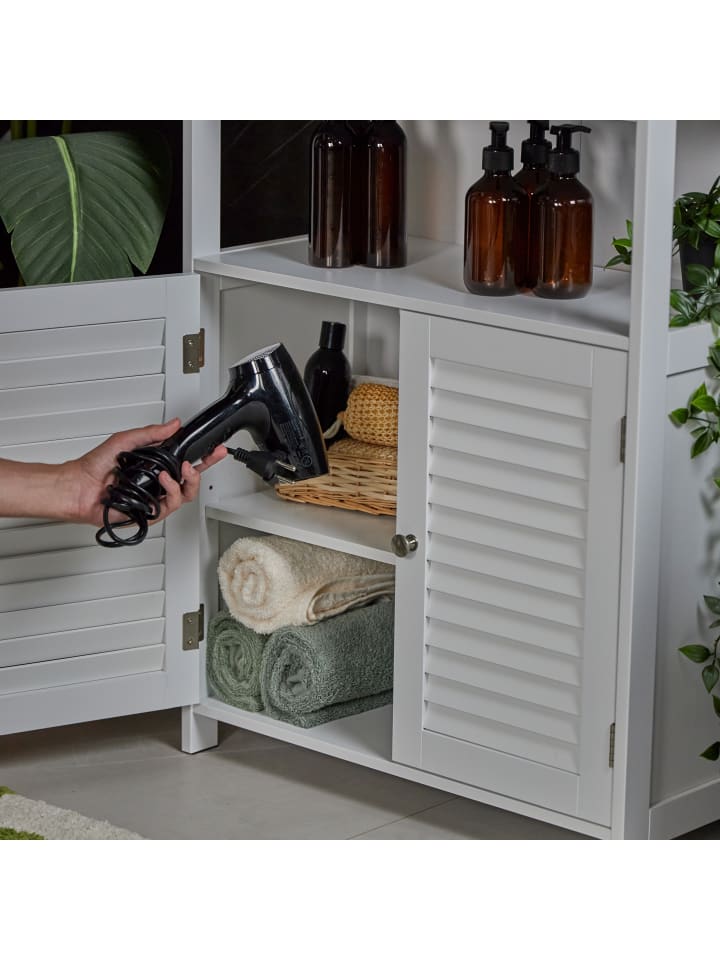 relaxdays Badschrank in Weiß - (B)60 x (H)80 x (T)29 cm günstig kaufen onesize