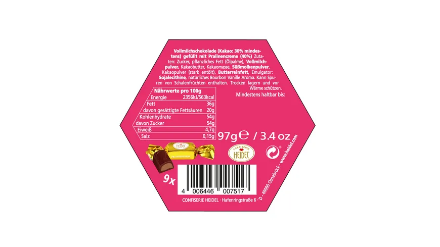 HEIDEL Vielen Dank Pralinen 97 g