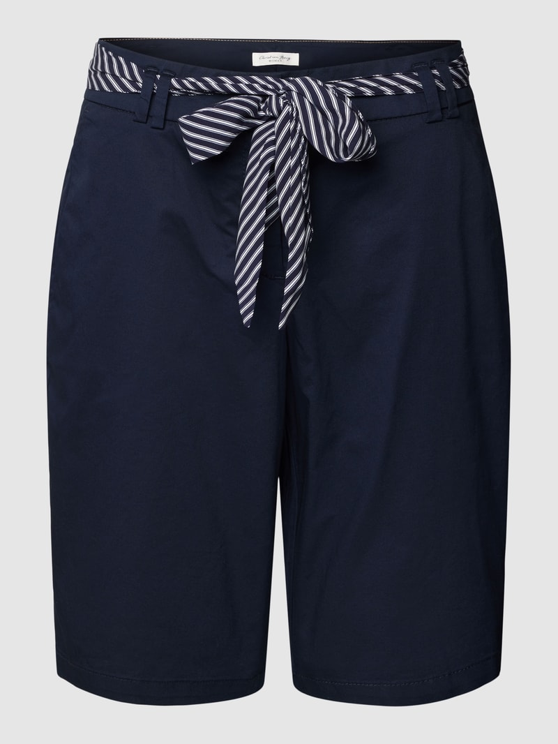 Bermudas mit Stoffgürtel in dunkelblau